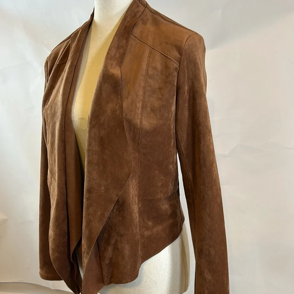 BLANK NYC | Brown Faux Suede Waterfall Jacket | Medium - Picture 5 of 10